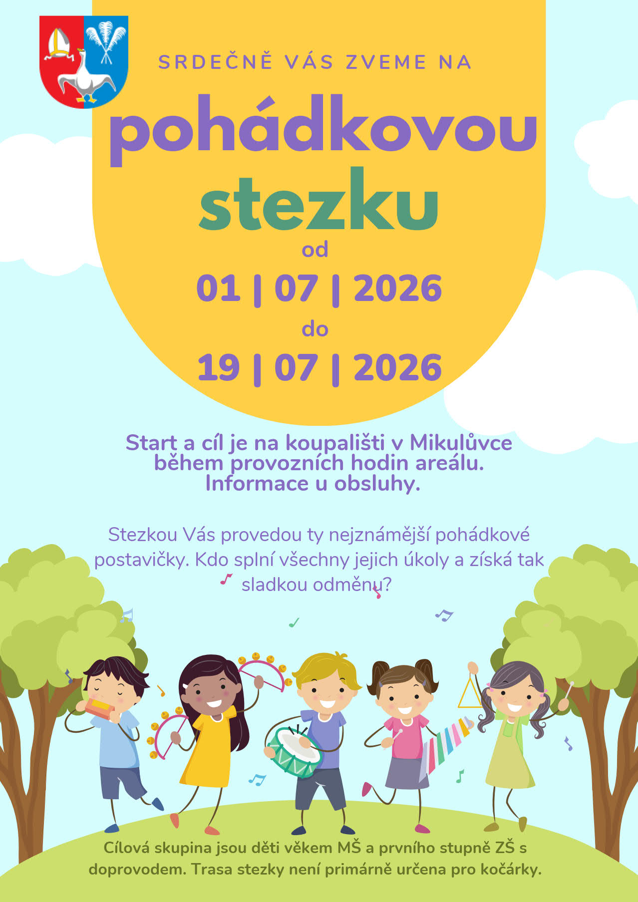 Pozvánka na pohádkovou stezku pro děti od 1.7. do 19.7.2026 